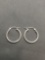 High Polished Round 20mm Diameter 1.75mm Wide Pair of Sterling Silver Hoop Earrings