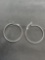 Round 28mm Diameter 1.5mm Wide Pair of Sterling Silver Hoop Earrings