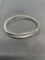 Handmade 11mm Wide Tapered X Design 3.5in Diameter Solid Sterling Silver Bangle Bracelet