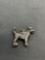 Detailed Terrier Themed 20mm Tall 22mm Wide Sterling Silver Pendant