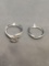 High Quality Signed Designer Silver-Tone Alloy Tension Style Semi-Bezel Set 6.5mm Round Faceted CZ