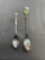 Lot of Two Alloy Collectible Spoons, One 4.5in Long Rolex Theme & One 5in Long Enameled