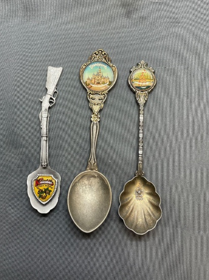 Lot of Three Collectible Spoons, One Disneyland, Knotts Berry Farm & Marine World