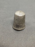 Filigree Detailed 23mm Tall 18mm Wide Vintage Sterling Silver Thimble