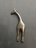 Taxco Designer 75mm Tall 2in Wide Signed Designer Sterling Silver Giraffe Pendant