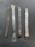 Lot of Four Stainless Steel Expandable Watch Bands