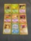 9 Card Lot of Vintage 1ST EDITION Pokemon WOTC Trading Cards from Childhood Collection