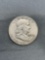 1963-D United States Franklin Silver Half Dollar - 90% Silver Coin from Estate