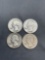 4 Count Lot of United States 90% Silver Washington Quarters from Estate Collection