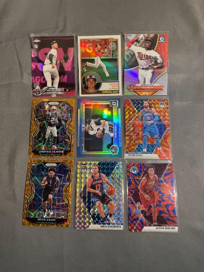 9 Count Lot of PRIZMS & REFRACTORS with ROOKIES & STARS