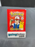 Factory Sealed Vintage 1999 Topps Pokemon 6 Sticker Pack - Rare!