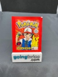 Factory Sealed Vintage 1999 Topps Pokemon 6 Sticker Pack - Rare!