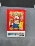 Factory Sealed Vintage 1999 Topps Pokemon 6 Sticker Pack - Rare!