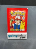 Factory Sealed Vintage 1999 Topps Pokemon 6 Sticker Pack - Rare!