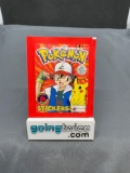 Factory Sealed Vintage 1999 Topps Pokemon 6 Sticker Pack - Rare!