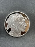 1 Troy Ounce .999 Fine Silver Indian Head Buffalo Silver Bullion Round Coin from Estate