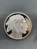 1 Troy Ounce .999 Fine Silver Indian Head Buffalo Silver Bullion Round Coin from Estate