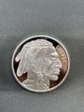 1 Troy Ounce .999 Fine Silver Indian Head Buffalo Silver Bullion Round Coin from Estate