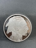 1 Troy Ounce .999 Fine Silver Indian Head Buffalo Silver Bullion Round Coin from Estate