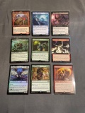 9 Count Lot of MAGIC the Gathering Gold Symbol RARE Cards from Collection