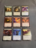 9 Count Lot of MAGIC the Gathering Gold Symbol RARE Cards from Collection