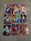 9 Count Lot of PRIZMS & REFRACTORS with ROOKIES & STARS