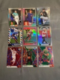 9 Count Lot of PRIZMS & REFRACTORS with ROOKIES & STARS