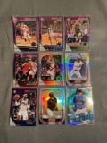 9 Count Lot of PRIZMS & REFRACTORS with ROOKIES & STARS