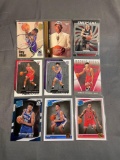 9 Card Lot of BASKETBALL ROOKIE Cards from Huge Collection - Stars, Future Stars and More!