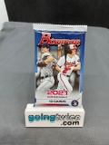 Factory Sealed 2021 BOWMAN Baseball 10 Card Pack - TOP Prospect Wander Franco?