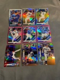 9 Card Lot of PRIZMS and REFRACTORS with Rookies & Stars from Huge Collection