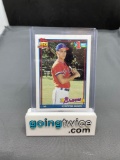 1991 Topps Baseball #333 CHIPPER JONES Atlanta Braves Rookie Trading Card