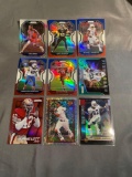 9 Card Lot of PRIZMS and REFRACTORS with Rookies & Stars from Huge Collection