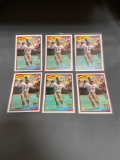 6 Card Lot of 1984 Topps Football #359 JOE MONTANA San Francisco 49ers Vintage Trading Cards from