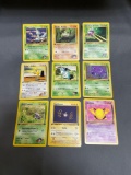 9 Card Lot of Vintage Pokemon 1ST EDITION Trading Cards from Cool Collection