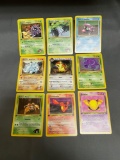 9 Card Lot of Vintage Pokemon 1ST EDITION Trading Cards from Cool Collection