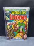 Vintage Marvel Comics #3 WORLD'S UNKOWN #3 Bronze Age Comic Book from Estate Collection