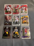 9 Card Lot of FOOTBALL ROOKIE Cards - Mostly Modern Sets - Hot!