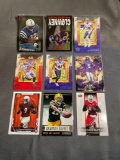 9 Card Lot of FOOTBALL ROOKIE Cards - Mostly Modern Sets - Hot!