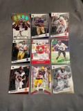 9 Card Lot of FOOTBALL ROOKIE Cards - Mostly Modern Sets - Hot!