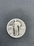 Undated United States Standing Liberty 90% Silver Quarter from Estate Collection