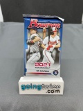 Factory Sealed 2021 BOWMAN Baseball 10 Card Pack