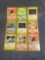 9 Card Lot of Vintage 1ST EDITION Pokemon WOTC Trading Cards from Childhood Collection