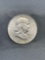 1957-D United States Franklin Silver Half Dollar - 90% Silver Coin from Estate