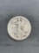 1917 United States Walking Liberty Silver Half Dollar - 90% Silver Coin from Estate Collection
