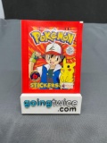 Factory Sealed Vintage 1999 Topps Pokemon 6 Sticker Pack - Rare!