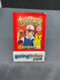 Factory Sealed Vintage 1999 Topps Pokemon 6 Sticker Pack - Rare!