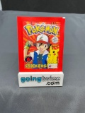 Factory Sealed Vintage 1999 Topps Pokemon 6 Sticker Pack - Rare!