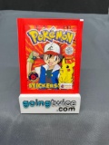 Factory Sealed Vintage 1999 Topps Pokemon 6 Sticker Pack - Rare!