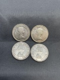 4 Count Lot of Canada 80% Silver Quarters from Estate Collection - 0.600 Ounces Actual Silver Weight